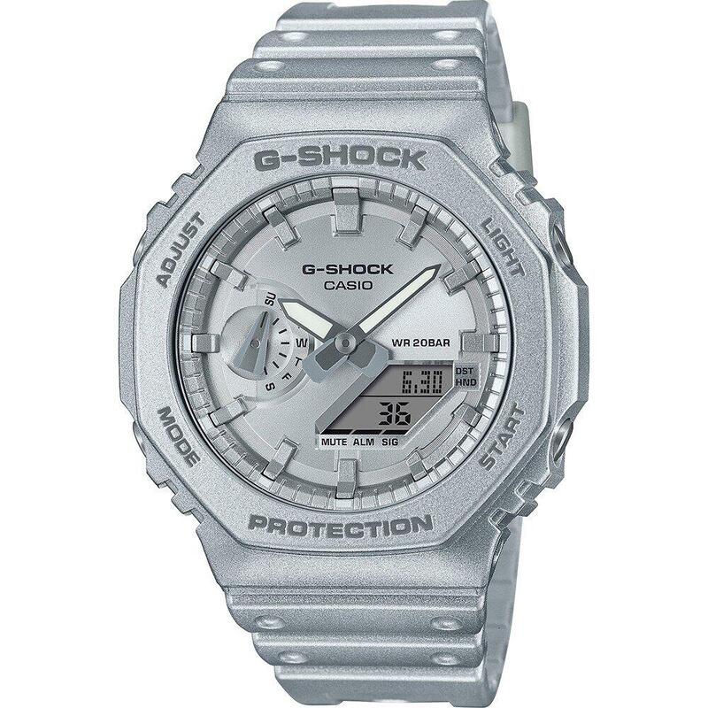 Casio Analoog en digitaal  Horloge Zilverkleurig/Zilverkleurig GA-2100FF-8AER