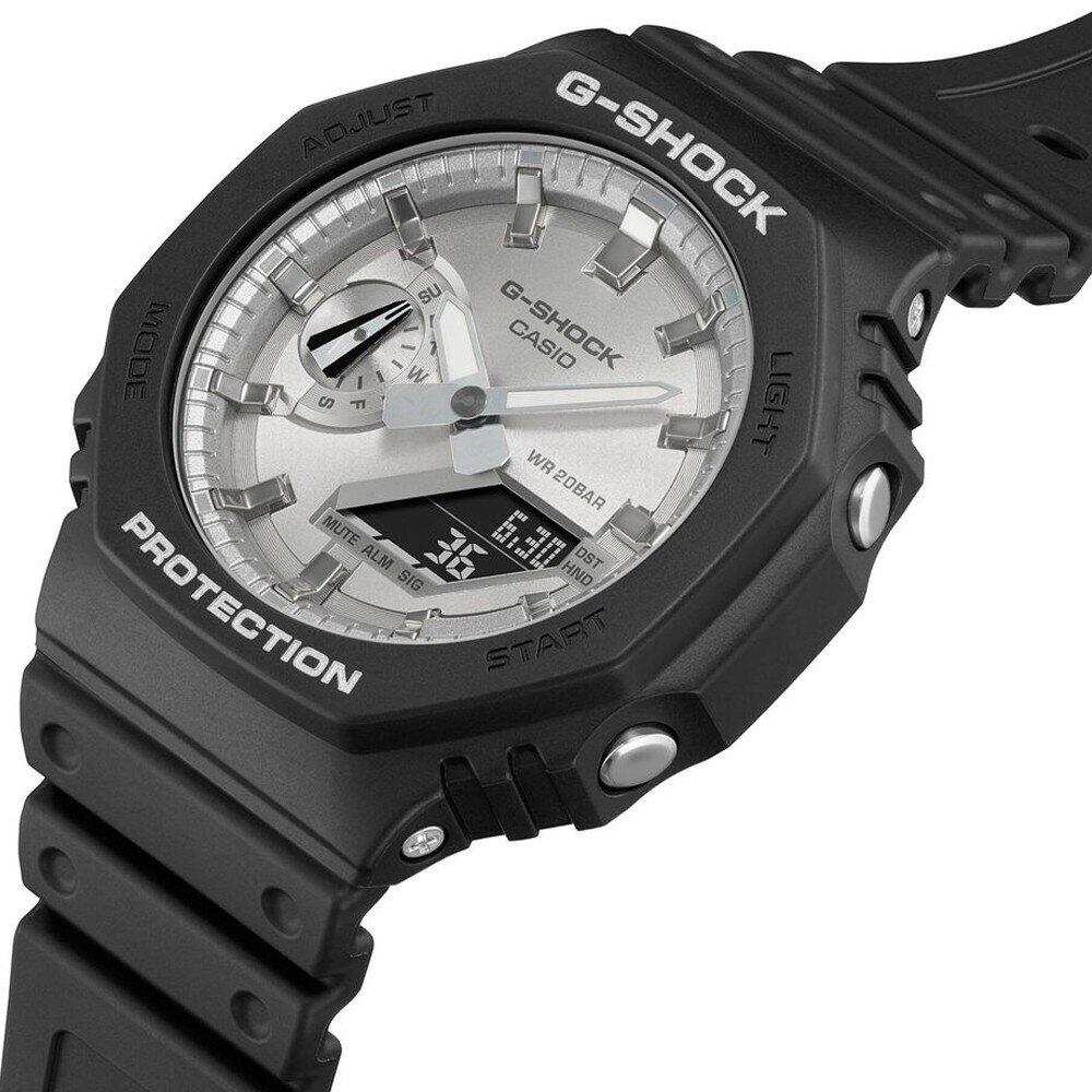 Casio Analog Digital Uhr Schwarz/Silber GA-2100SB-1AER 2/6