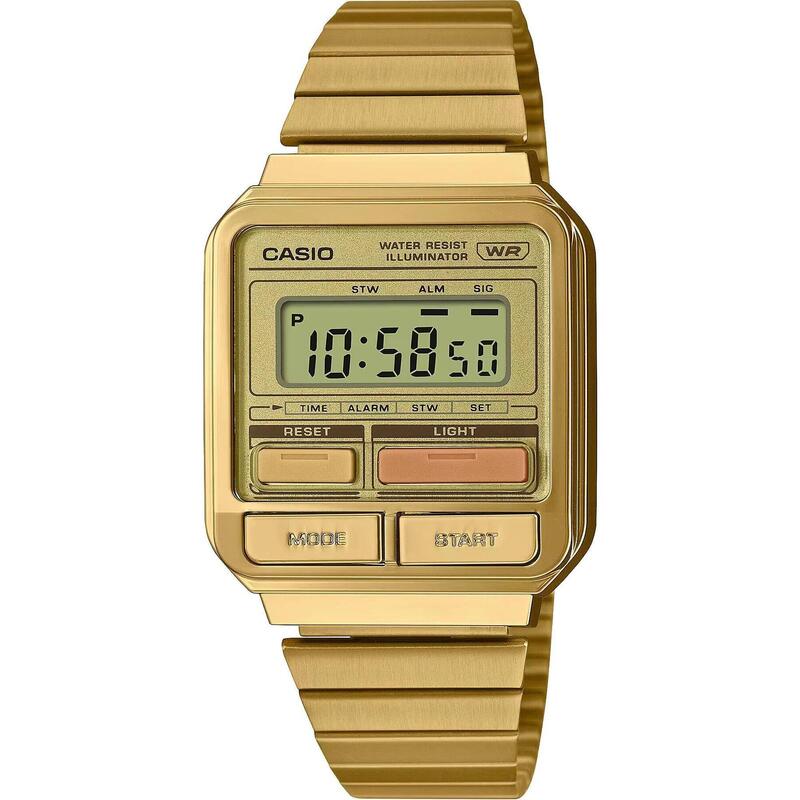 Casio Digital Femme Doré / Doré A120WEG-9AEF