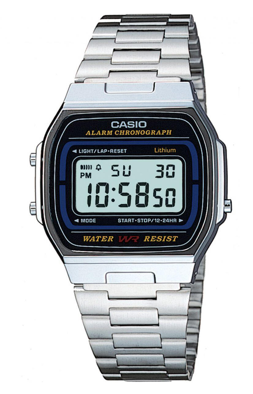 CASIO Mens Watch Casio A164WA-1VES, Quartz, 35mm, 3ATM
