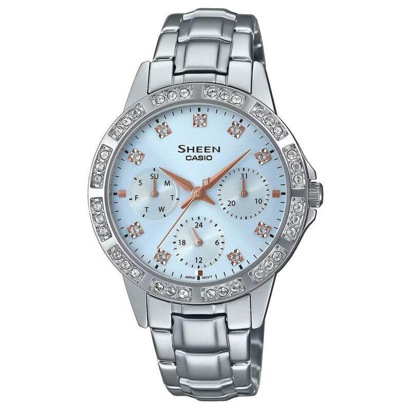 Casio Multi-Cadrans Femme Bleu / Argent SHE-3517D-2AUEF