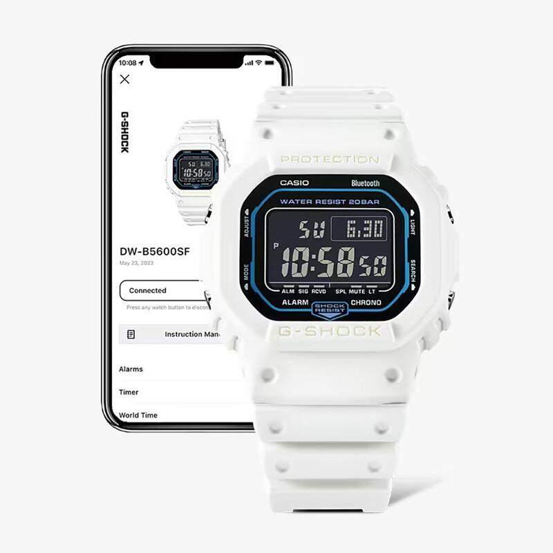 Casio Digitaal  Horloge Wit/Zwart DW-B5600SF-7ER