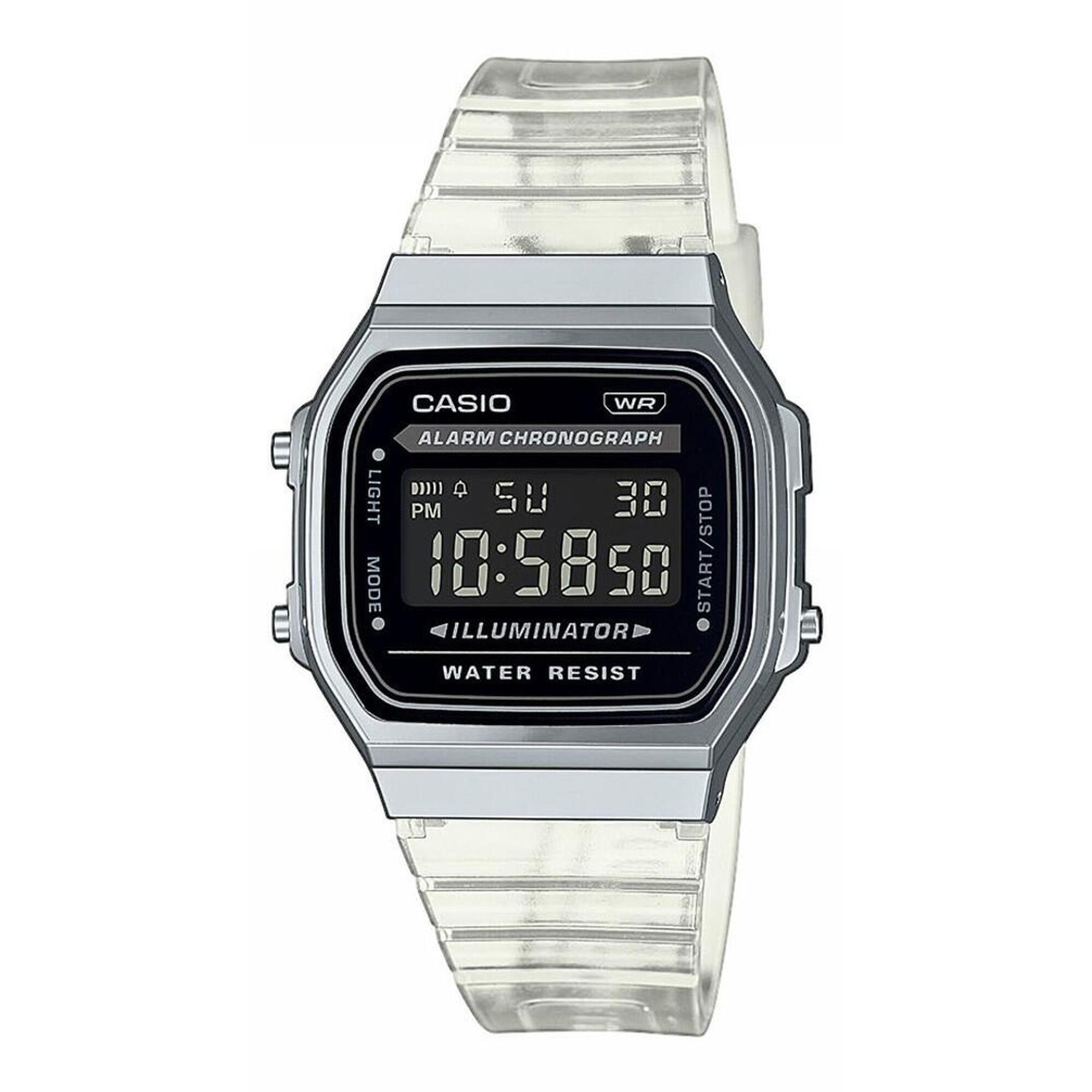 Casio Digitaal  Horloge Transparant/Zwart A168XES-1BEF