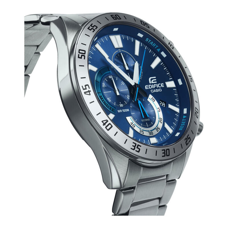 Casio Chronograaf  Horloge Zilverkleurig/Blauw EFV-620D-2AVUEF