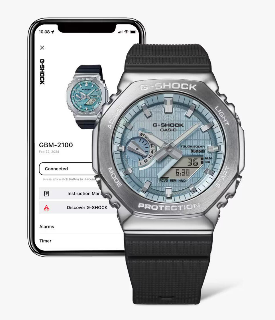 Casio GBM-2100A-1A2ER, Quartz, 44mm, 20ATM 4/6