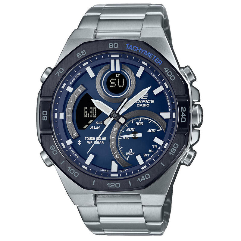 Casio Analogique - Digital Hommes Bleu / Argent ECB-950DB-2AEF