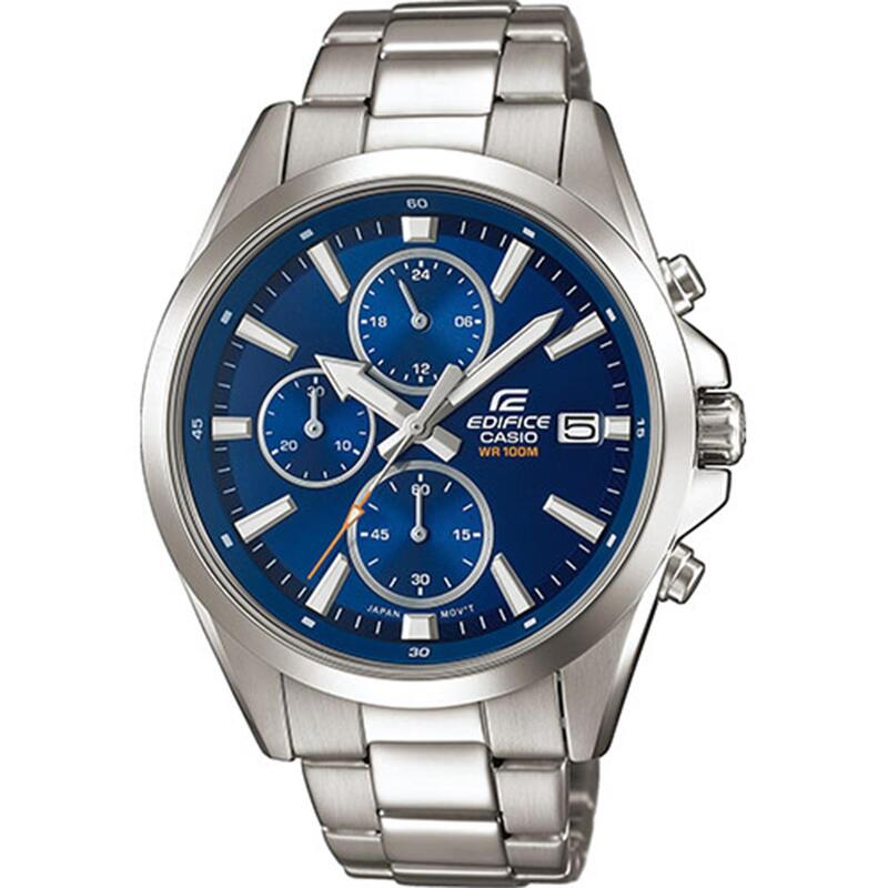 Casio Chronographe Hommes Bleu / Argent EFV-560D-2AVUEF