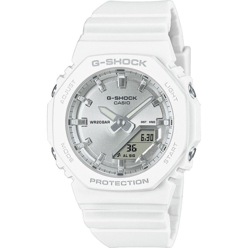 Casio Analoog en digitaal  Horloge Wit/Zilverkleurig GMA-P2100VA-7AER