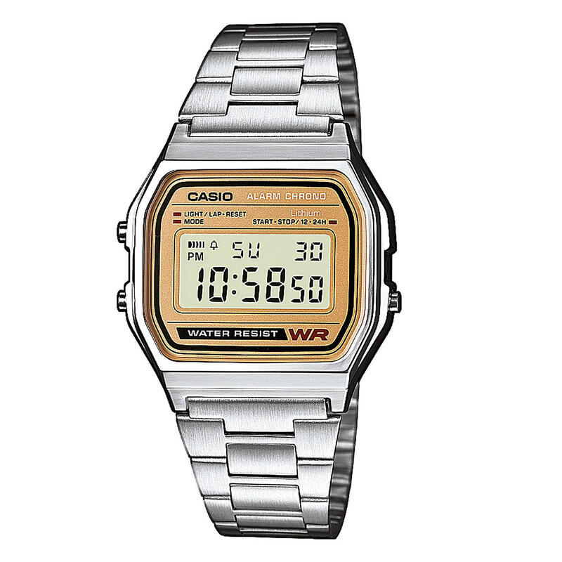 Casio Digital Unisexe Doré / Argent A158WEA-9EF