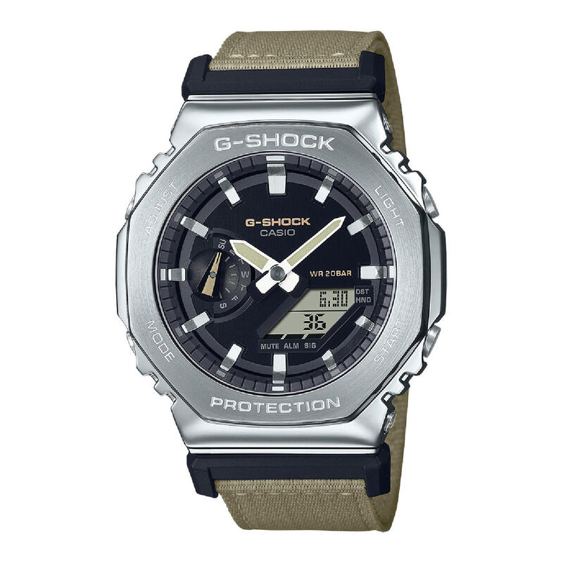 Casio Analoog en digitaal  Horloge Beige/Zwart GM-2100C-5AER