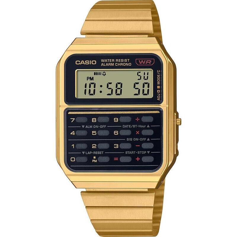 Casio Digital Unisexe Noir / Doré CA-500WEG-1AEF