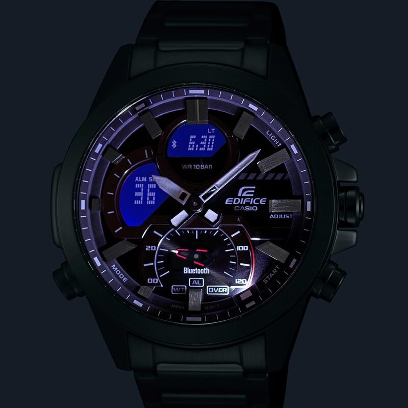 Casio Analogique - Digital Hommes Noir / Argent ECB-30D-1AEF