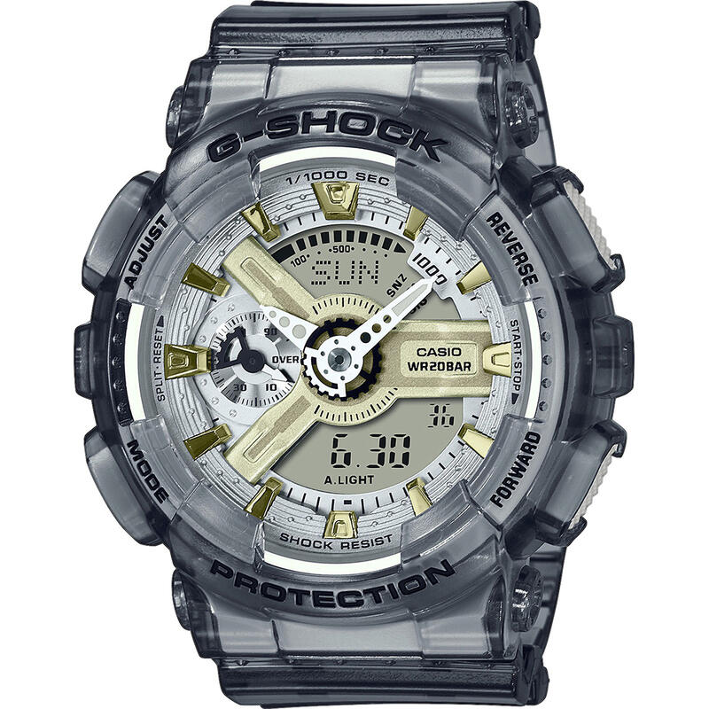 Casio Analoog en digitaal  Horloge Grijs/Zilverkleurig GMA-S120GS-8AER