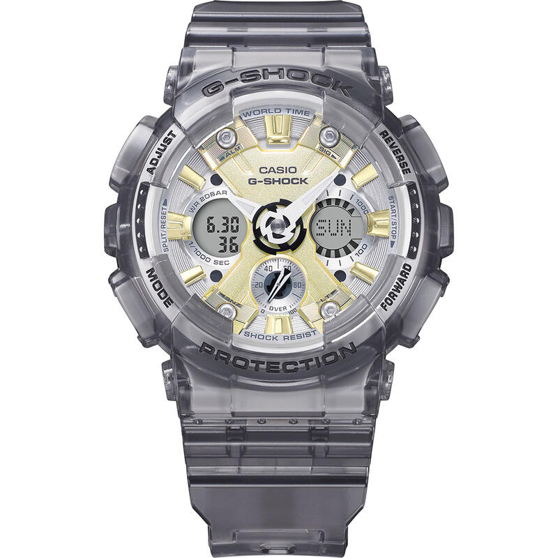 Casio Analoog en digitaal  Horloge Grijs/Zilverkleurig GMA-S120GS-8AER