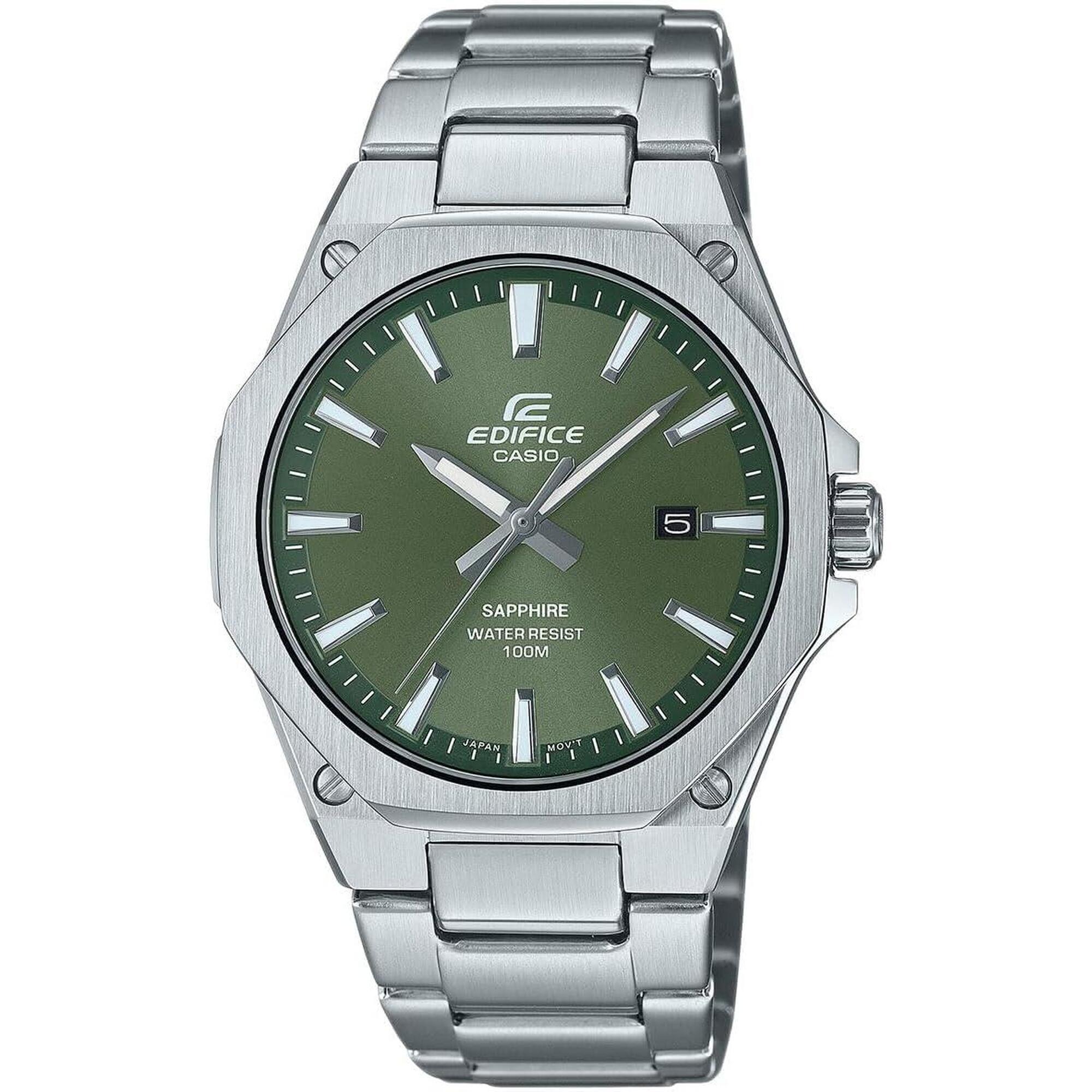 Casio - Casio Efr-s108d-3avuef, Quartz, 40mm, 10atm - Montre - Gris|vert - Taille Unique - Decathlon