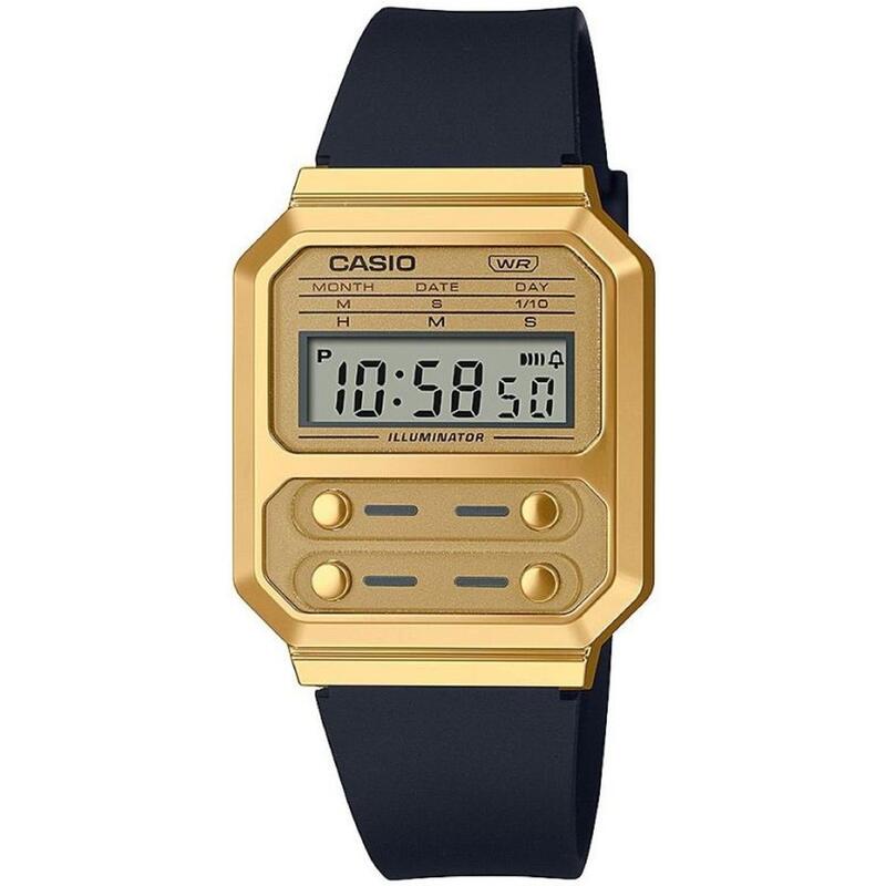 Casio Digitaal  Horloge Zwart/Goudkleurig A100WEFG-9AEF