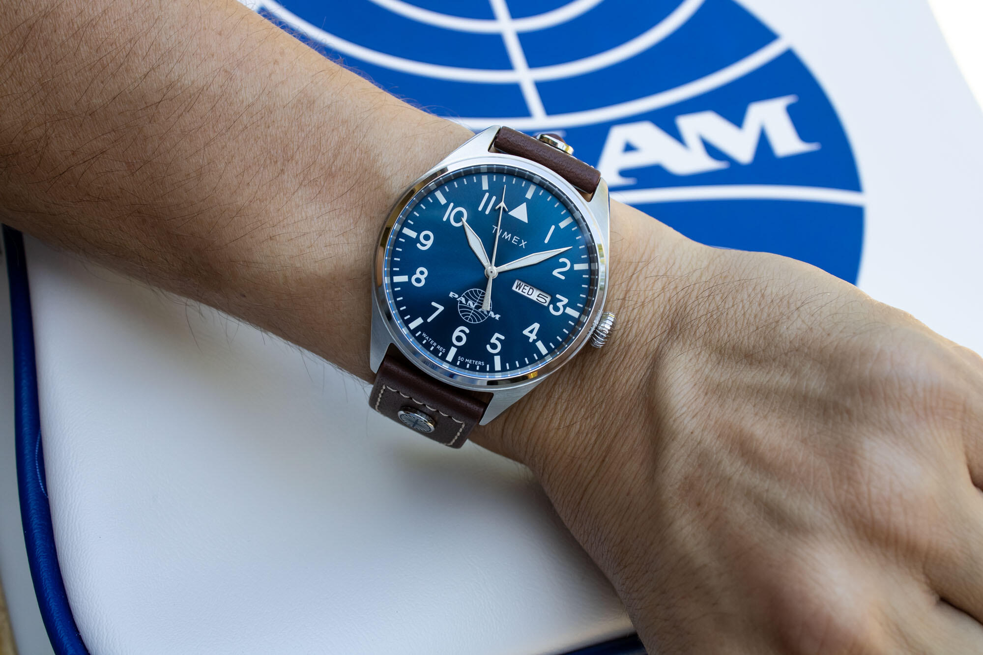 Timex Analogique Montre Marron/Bleu TWG030100 6/6