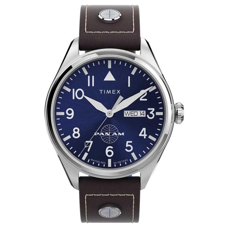 Timex Analogique Hommes Bleu / Marron TWG030100