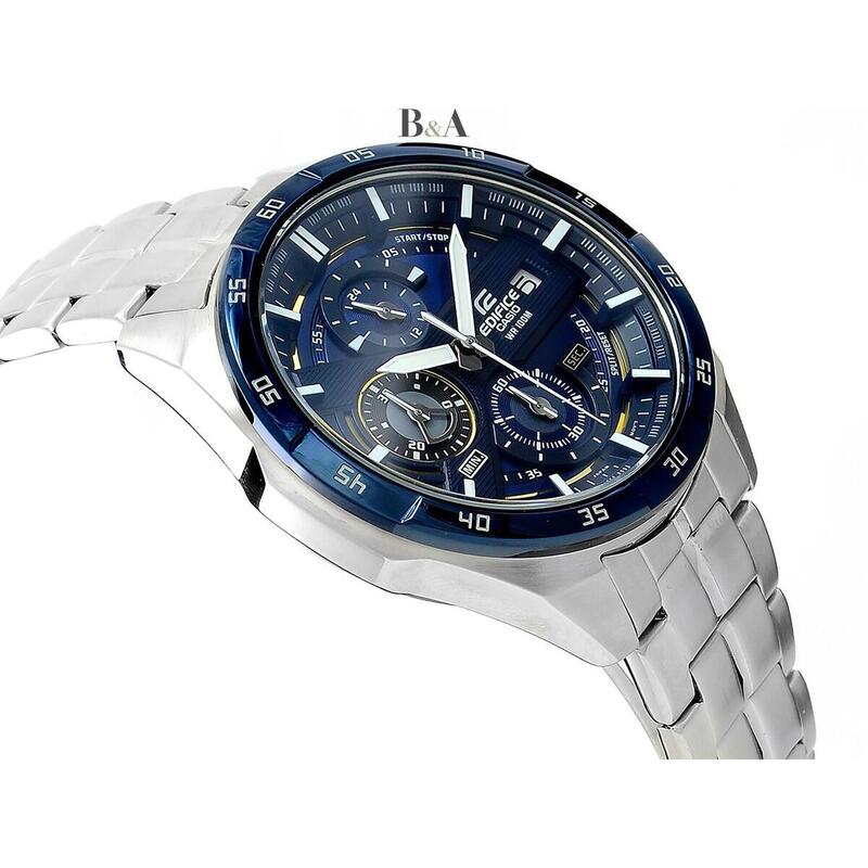 Casio Chronograaf  Horloge Zilverkleurig/Blauw EFR-556DB-2AVUEF