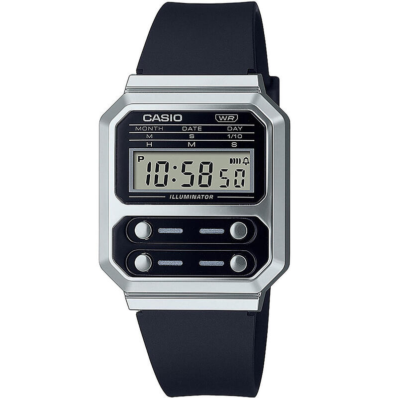 Casio Digitaal  Horloge Zwart/Zwart A100WEF-1AEF