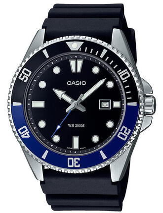 Casio Analoog Horloge Zwart/Zwart MDV-107-1A2VEF