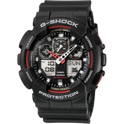 Casio Analogique - Digital Montre Noir/Noir GA-100-1A4ER
