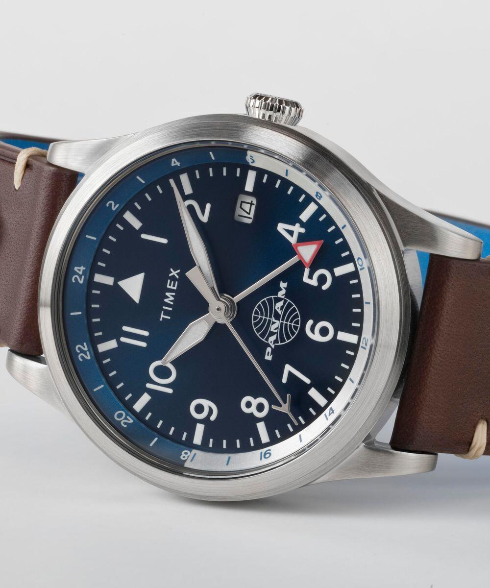 Timex Analogique Montre Marron/Bleu TW2W97300 4/6