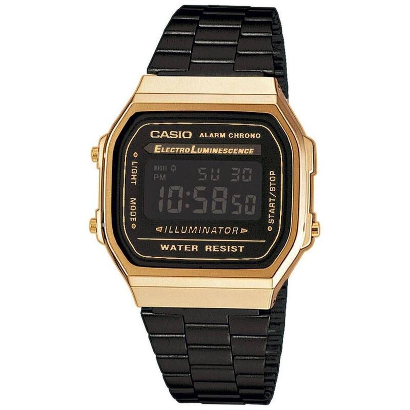 Casio Digital Unisexe Noir / Noir A168WEGB-1BEF