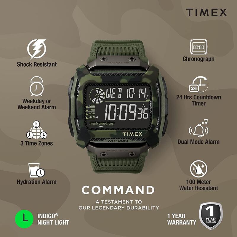 Timex Digital Hommes Noir / Vert TW5M20400