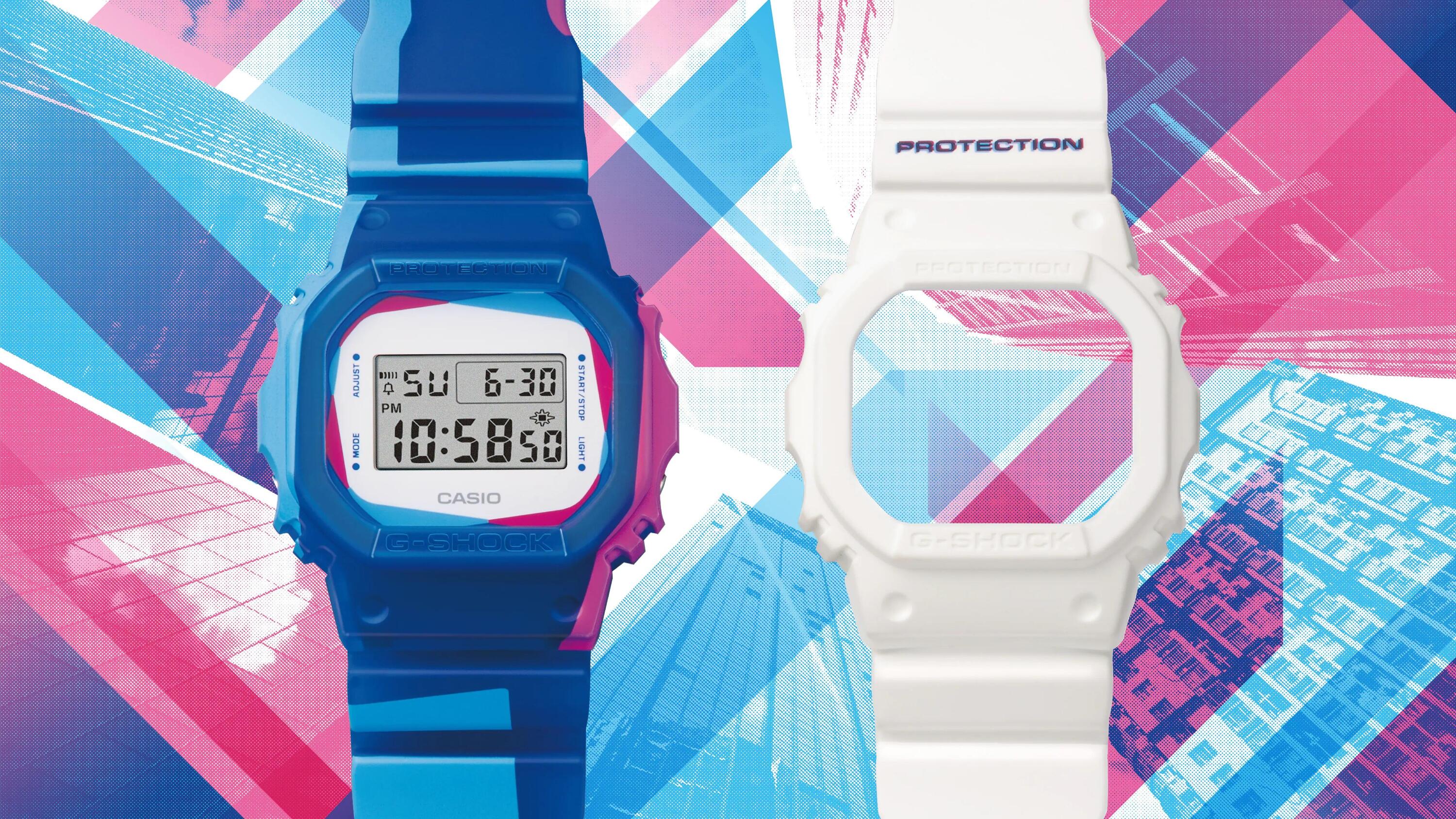 Casio Digital Uhr Blau/Blau DWE-5600PR-2ER 2/5