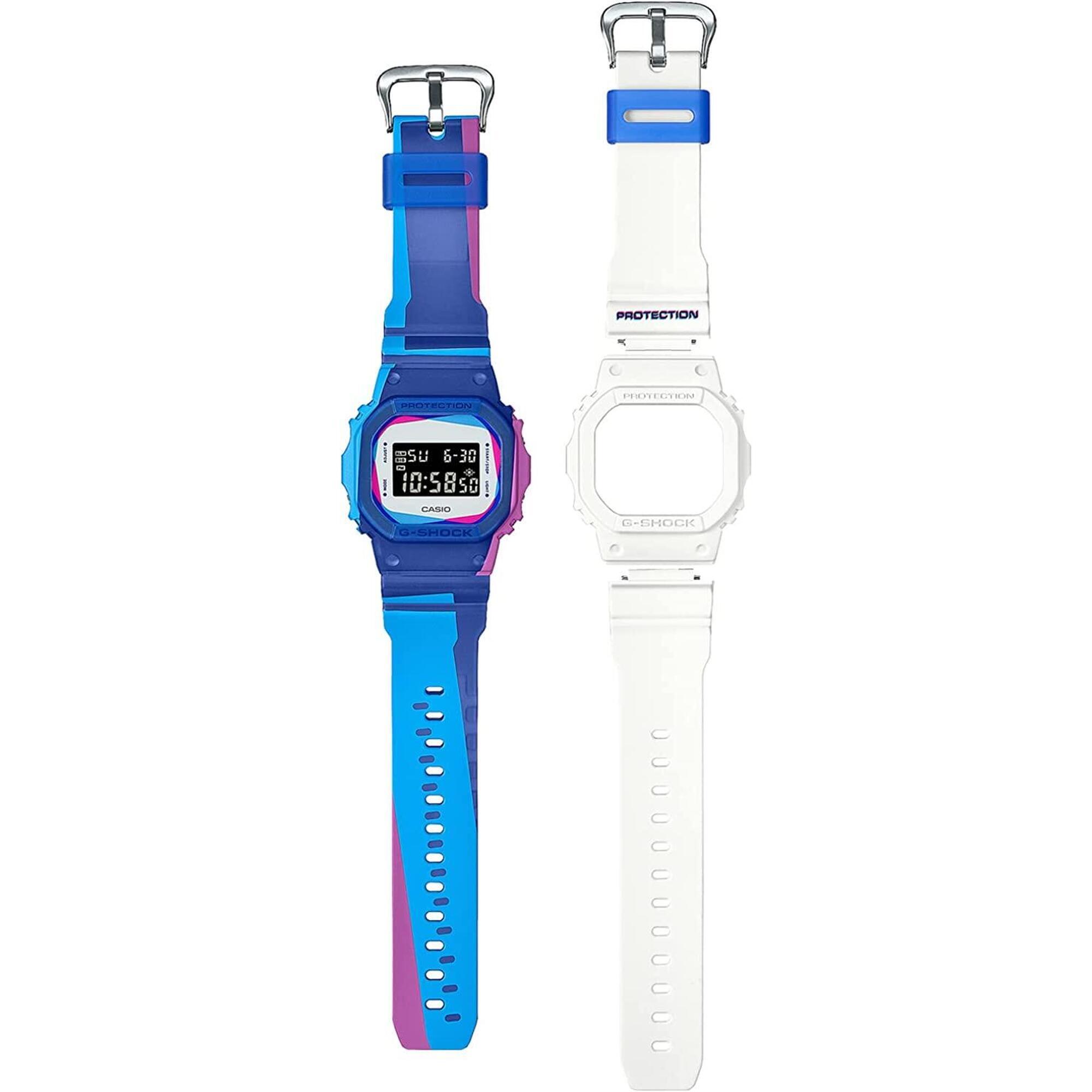 Casio Digitaal  Horloge Blauw/Blauw DWE-5600PR-2ER