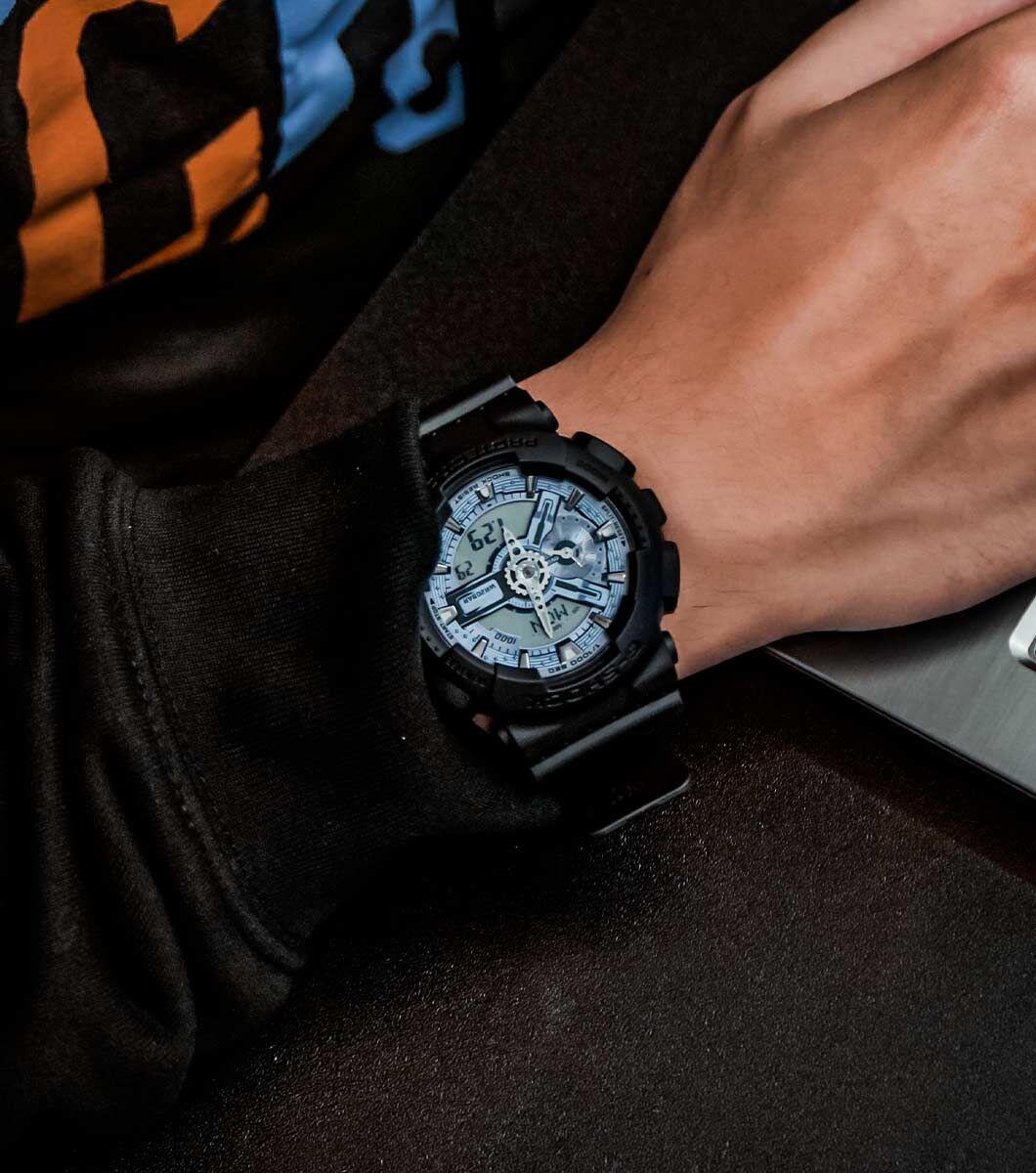 Casio Analog Digital Uhr Schwarz/Blau GA-110CD-1A2ER 4/5