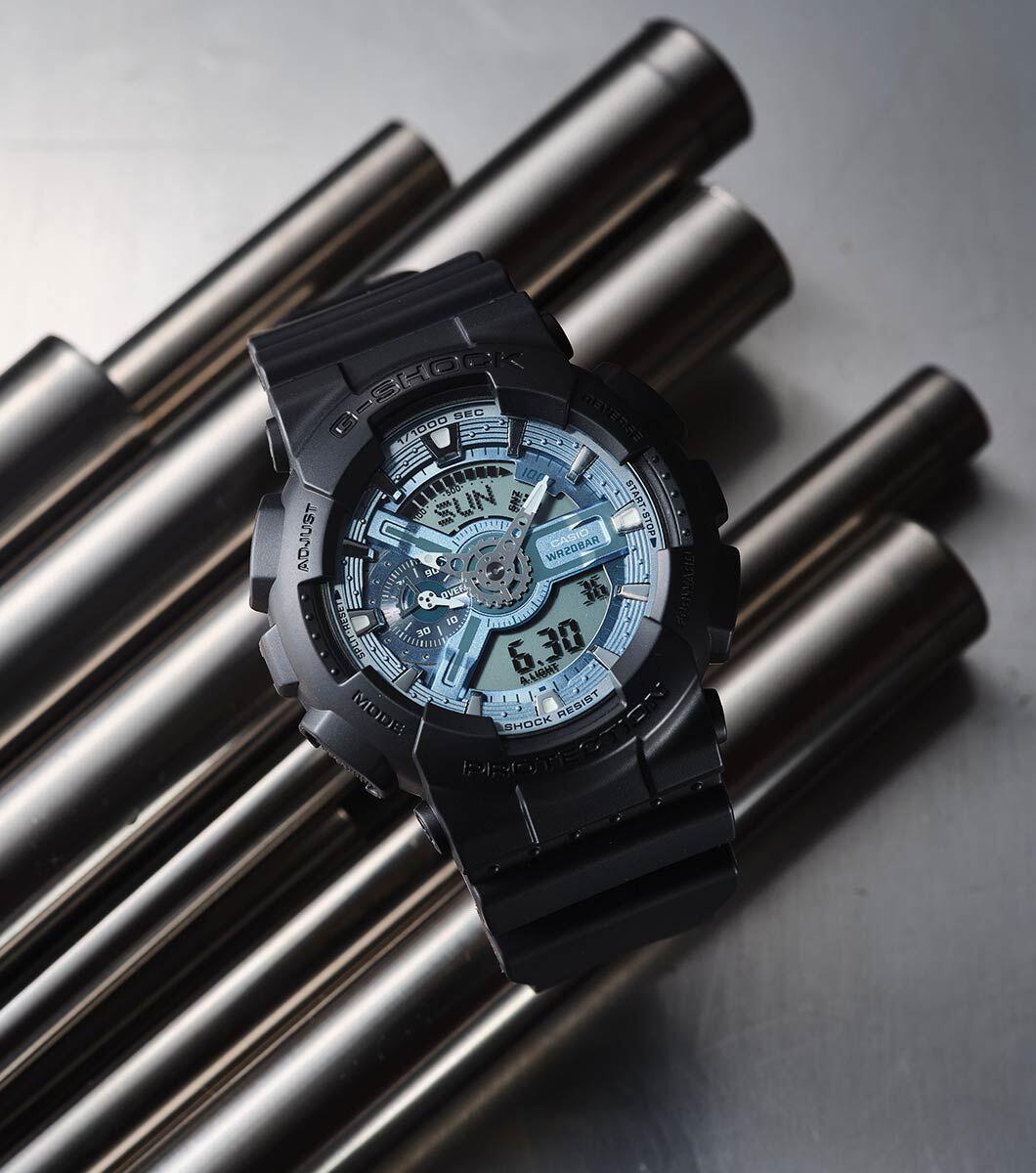 Casio Analog Digital Uhr Schwarz/Blau GA-110CD-1A2ER 3/5