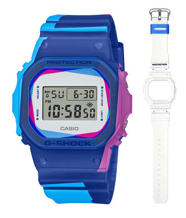 Casio Digitaal Horloge Blauw/Blauw DWE-5600PR-2ER