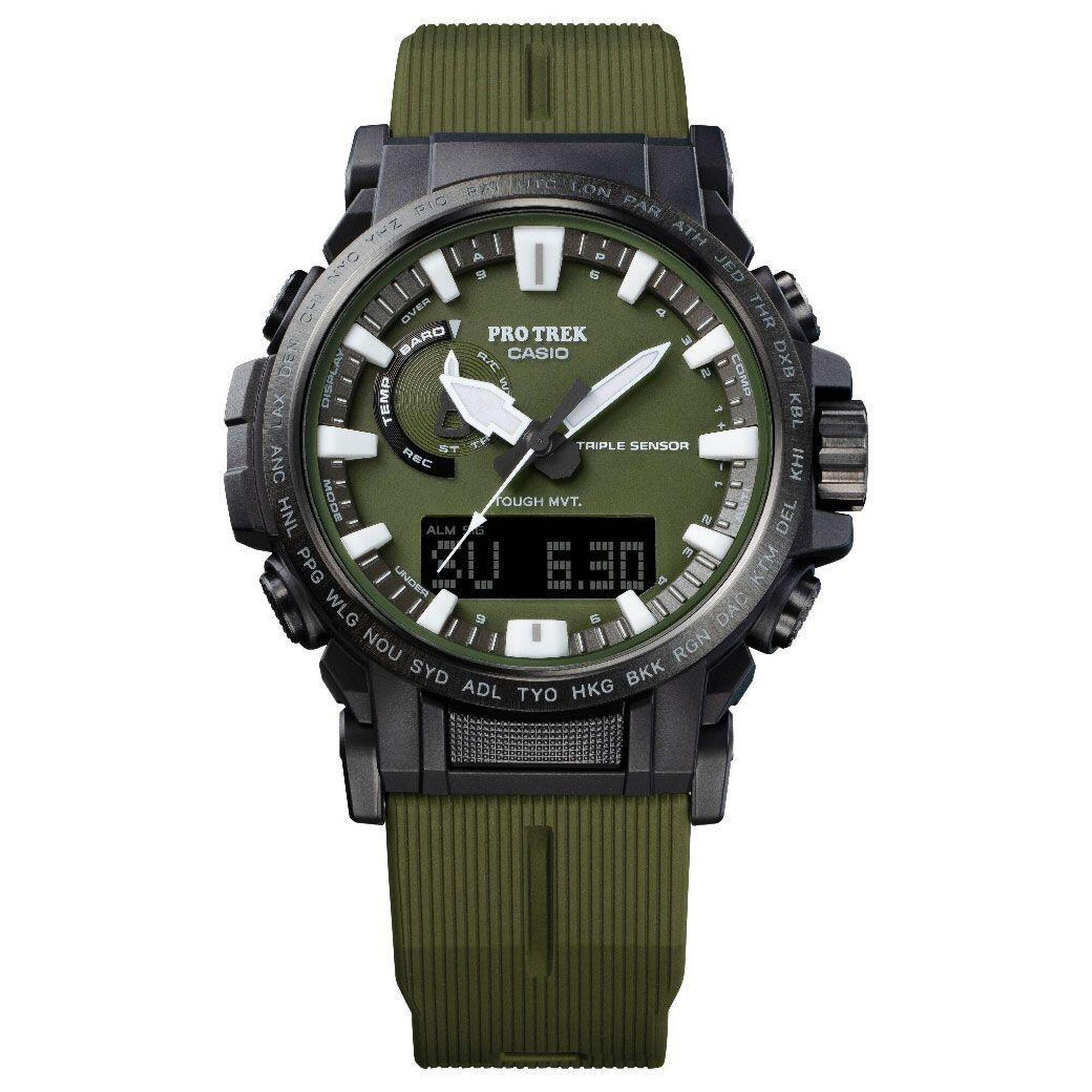 Casio Analoog en digitaal  Horloge Groen/Groen PRW-61Y-3ER