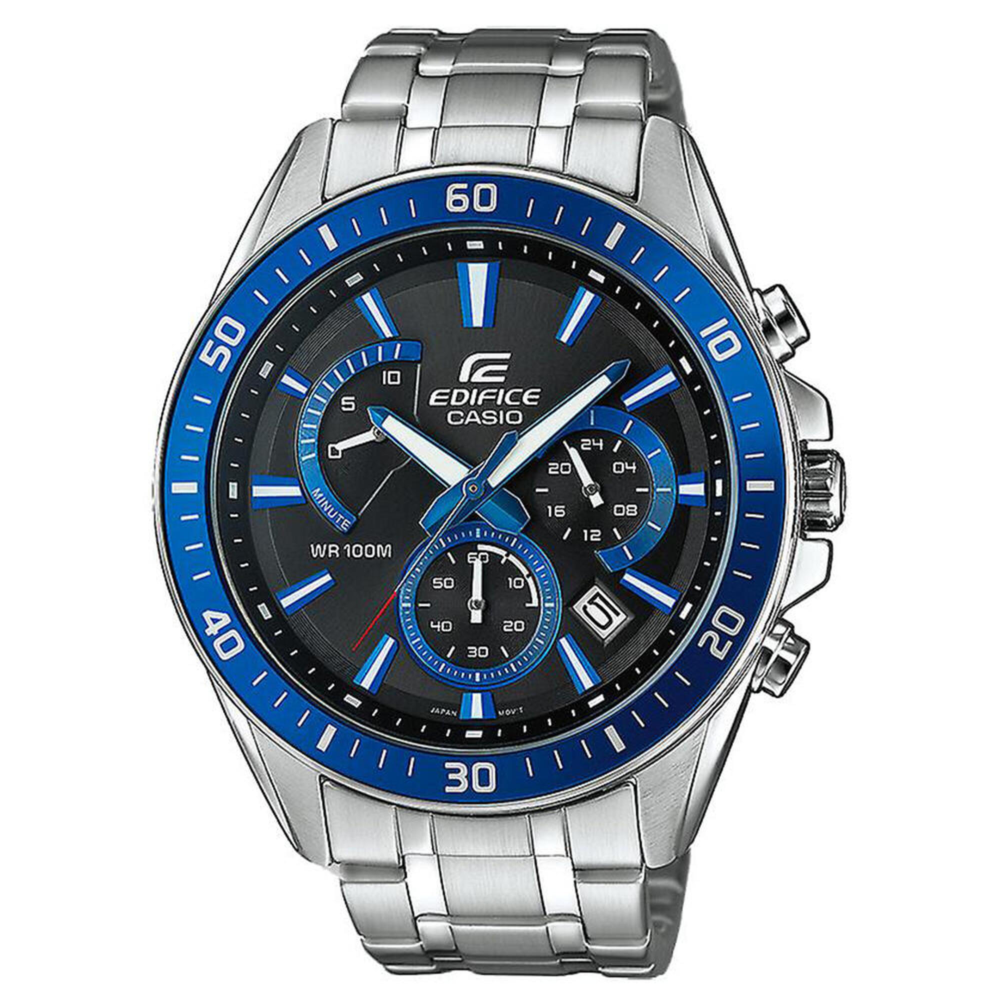 Casio - Montre Homme Casio Efr-552d-1a2vuef, Quartz, 45mm, 10atm - Montre - Bleu|gris - Taille Unique - Decathlon