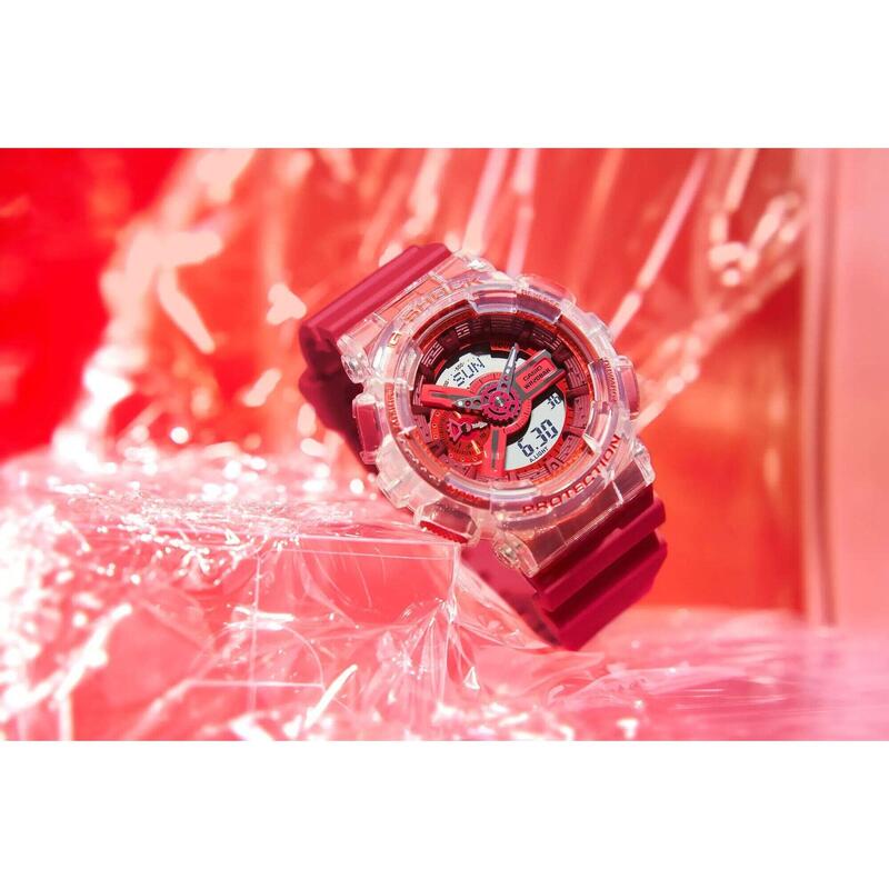 Casio GA-110GL-4AER Orologio Da Uomo – Cinturino In Plastica Rossa, Quadrante Rosso, Vetro Minerale, Stile Sportivo G-Shock