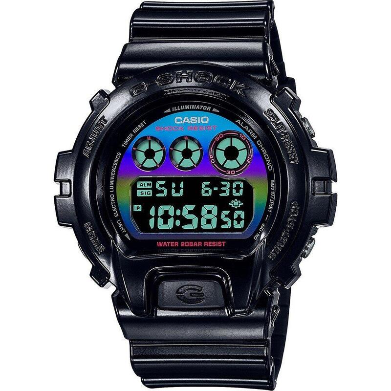 Casio Digital Hommes Multicolore / Noir DW-6900RGB-1ER