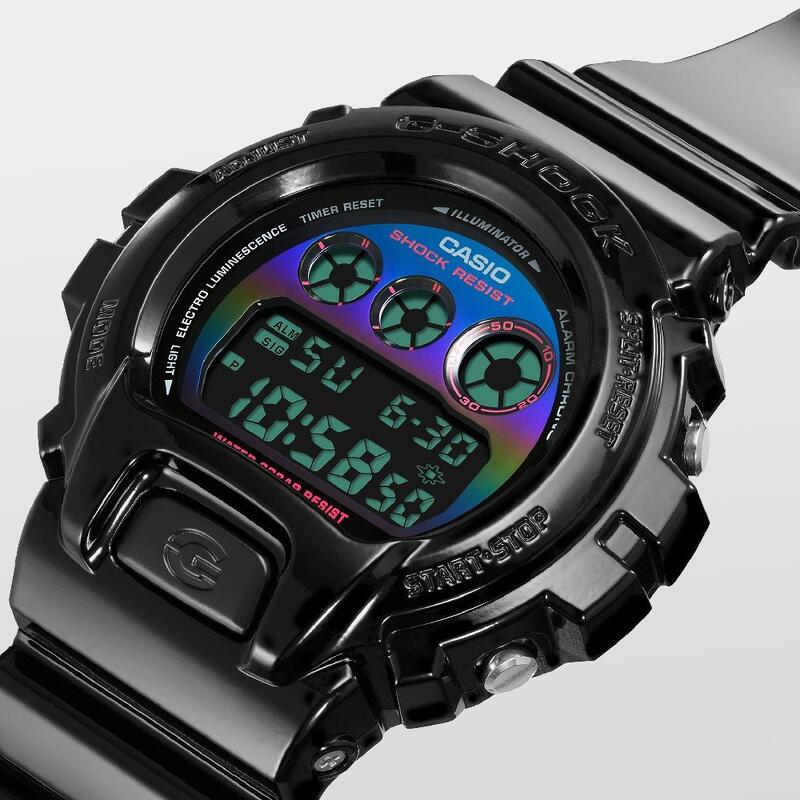 Casio Digital Hommes Multicolore / Noir DW-6900RGB-1ER