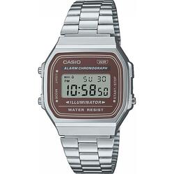 Casio Digital Unisexe Marron / Argent A168WA-5AYES