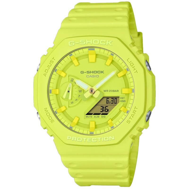 Casio Analogique - Digital Unisexe Jaune / Jaune GA-2100-9A9ER