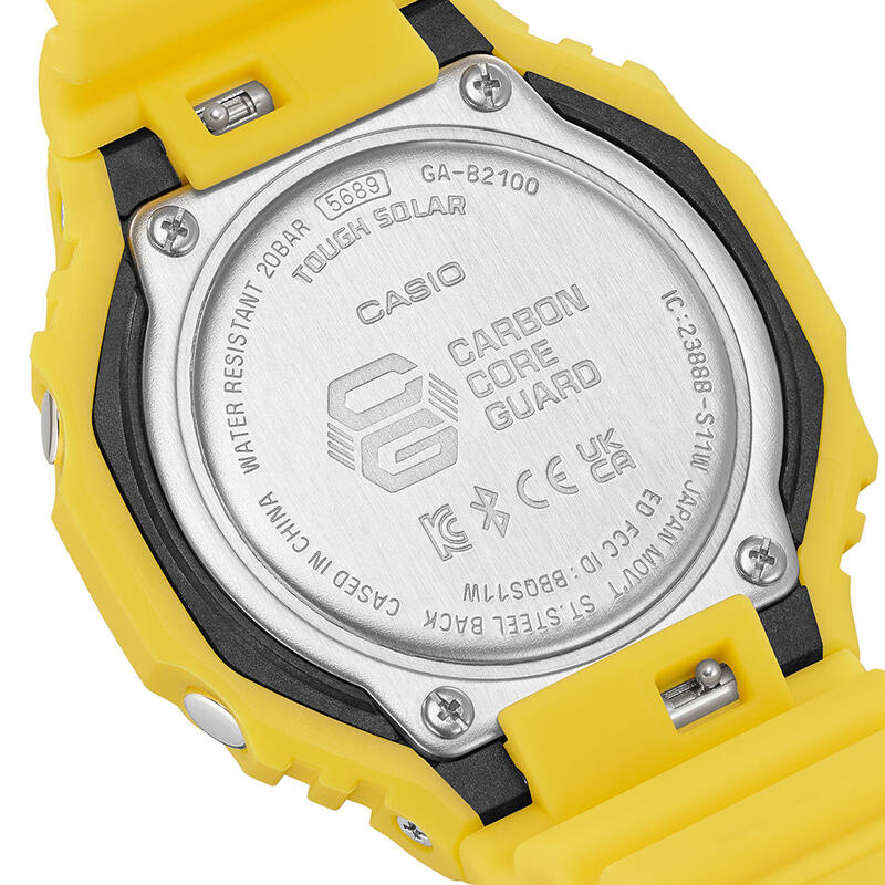 Casio Analogique - Digital Hommes Noir / Jaune GA-B2100C-9AER