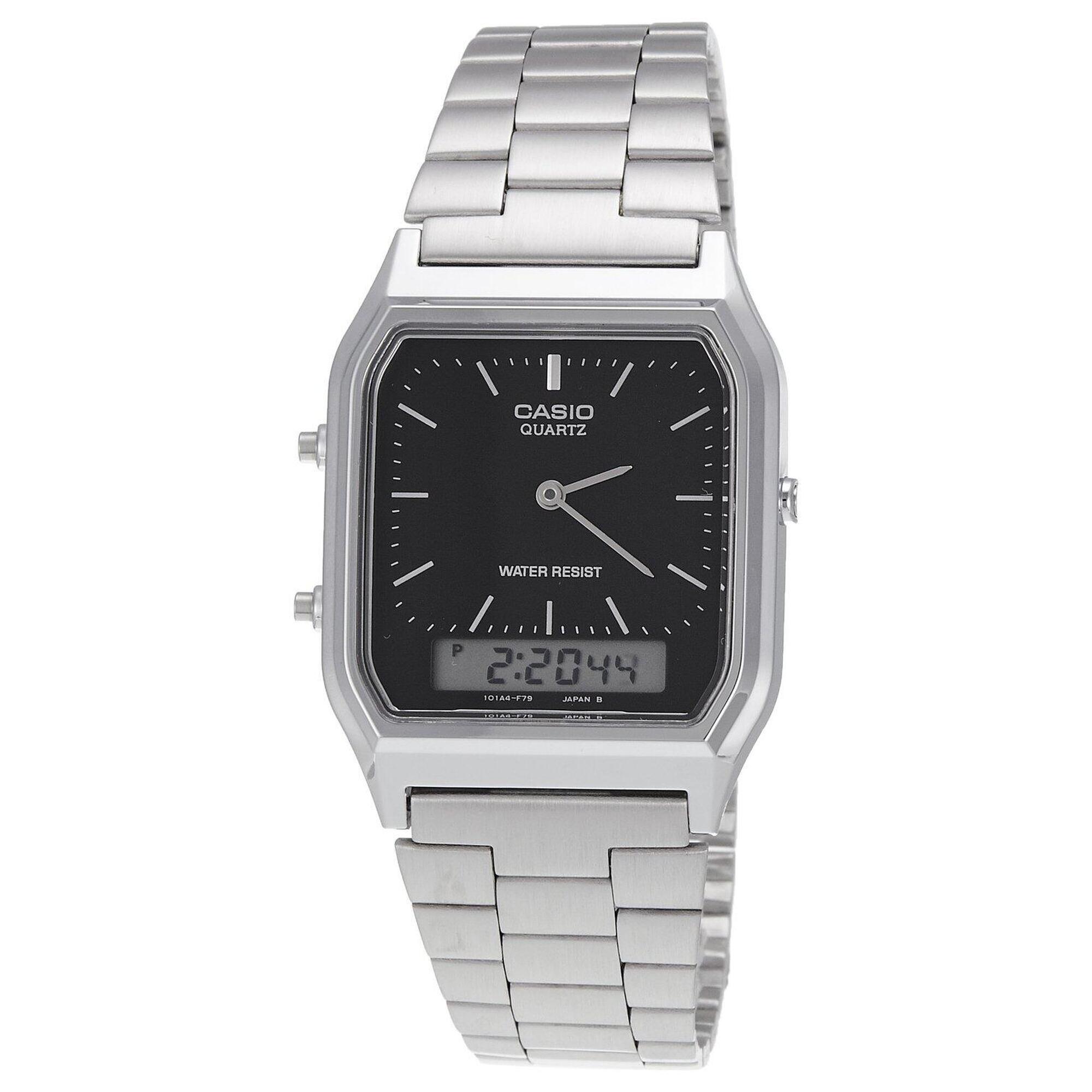 Casio - Montre Homme Casio Aq-230a-1dmqyes, Quartz, 29mm, 3atm - Montre - Gris|noir - Taille Unique - Decathlon