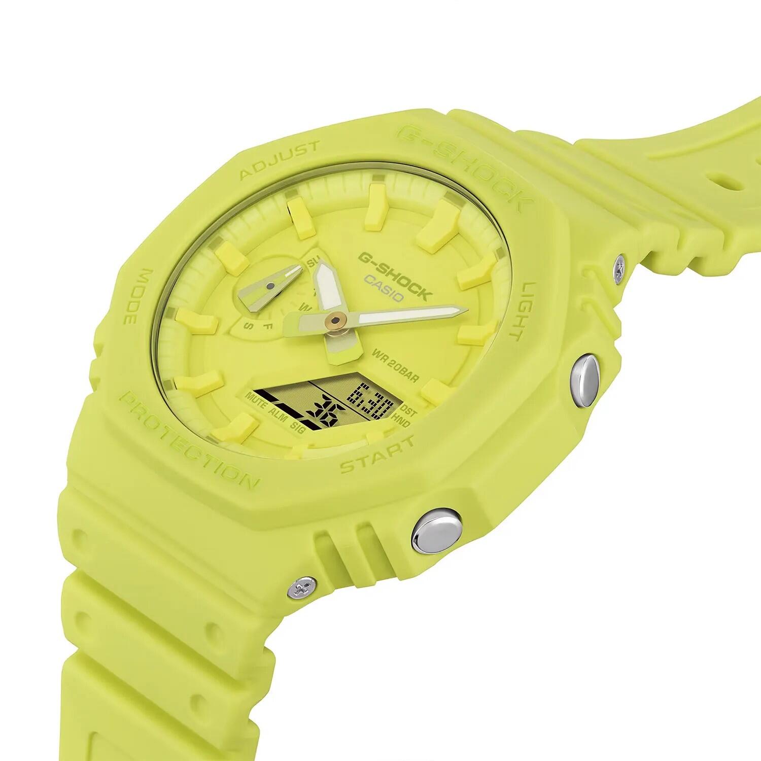 Casio Analog Digital Uhr Gelb/Gelb GA-2100-9A9ER 5/7