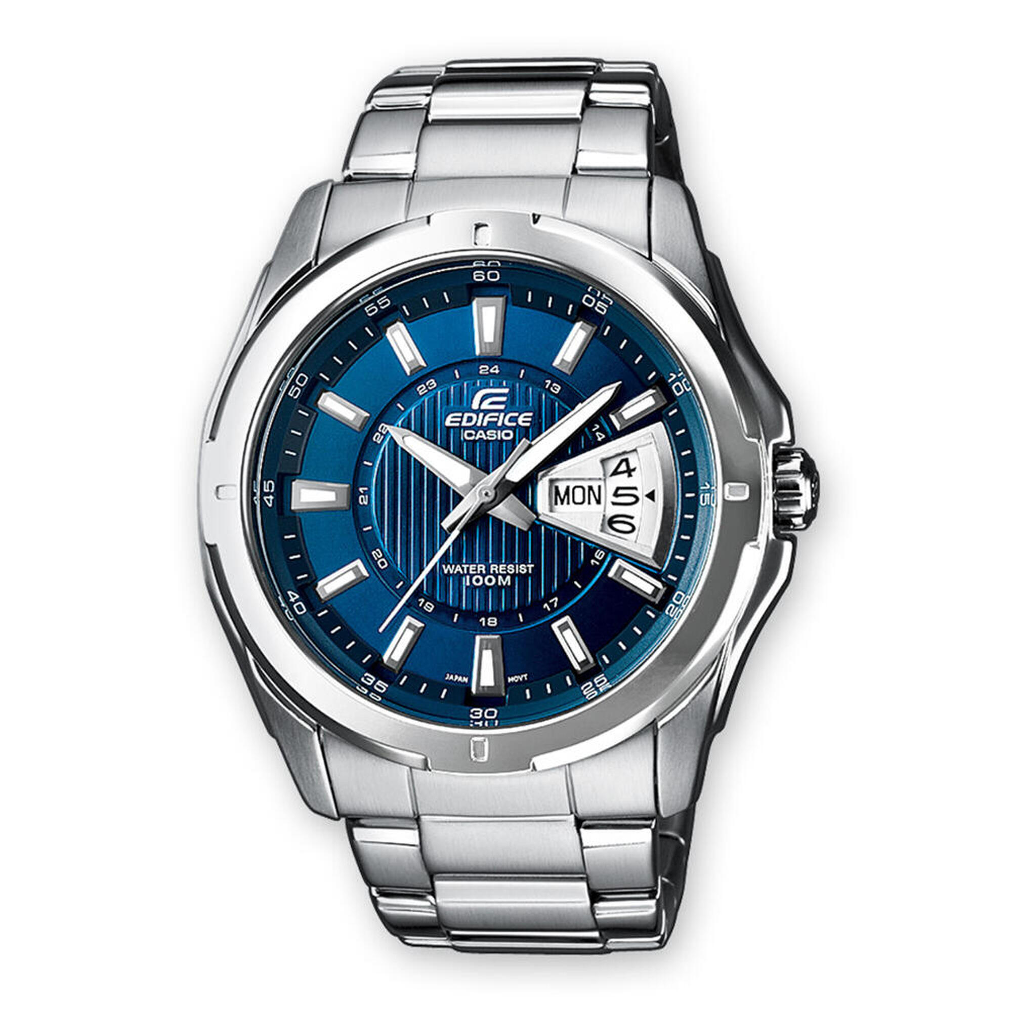 Casio - Montre Homme Casio Ef-129d-2avef Argenté - Montre - Bleu|gris - Taille Unique - Decathlon
