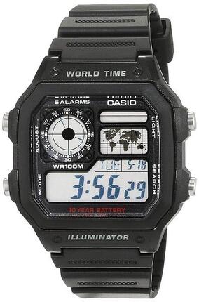 Casio Digital Montre Noir/Noir AE-1200WH-1AVEF
