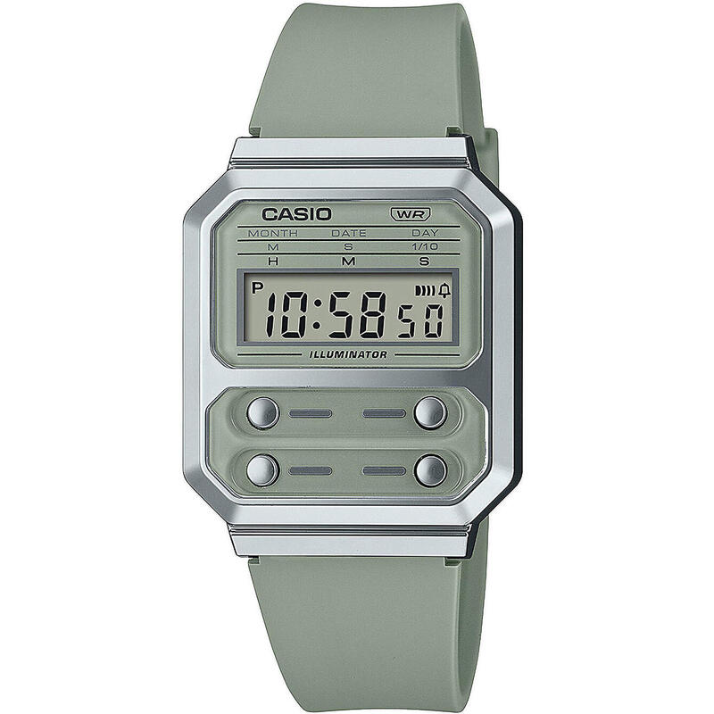 Casio Digital Unisexe Vert / Vert A100WEF-3AEF