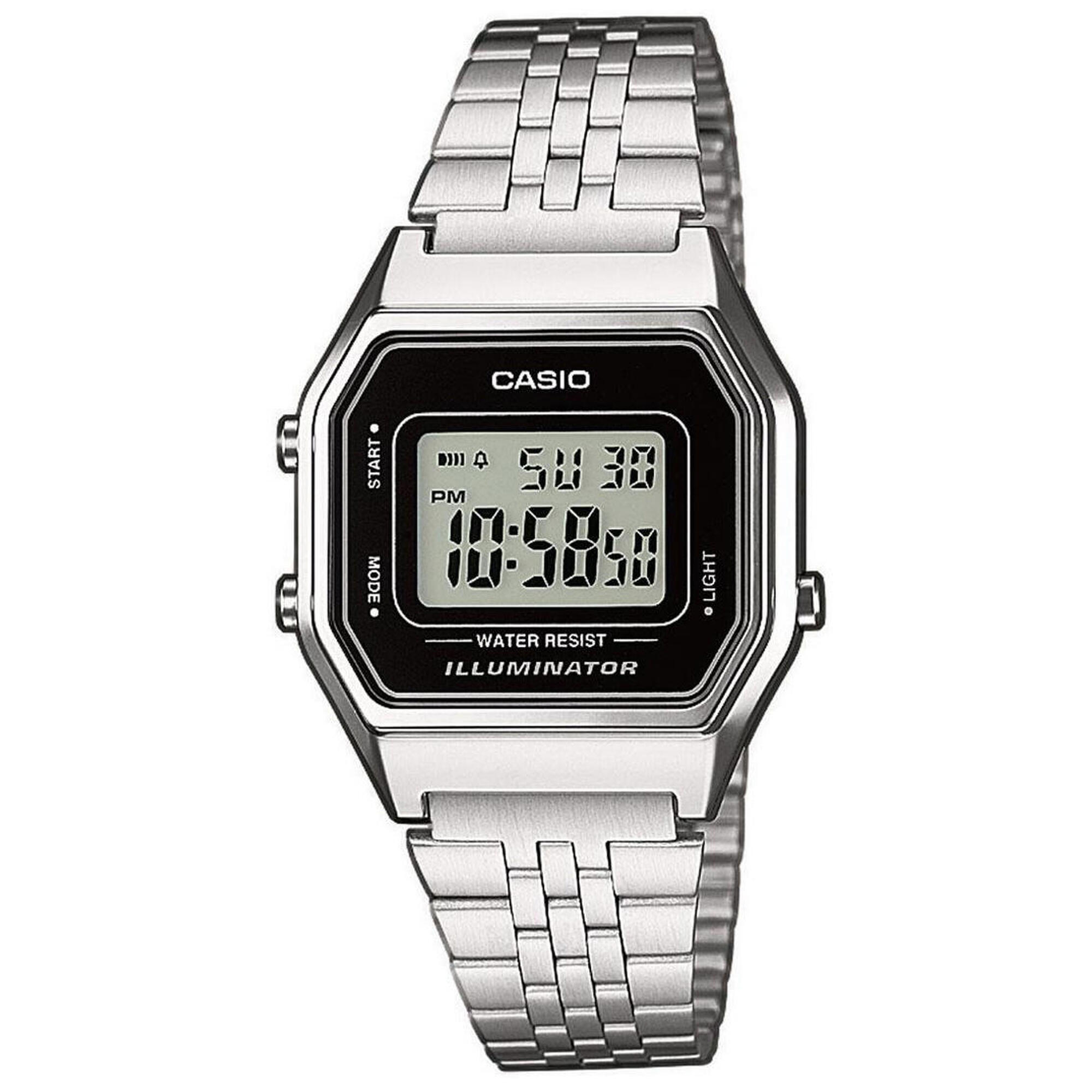 Casio Digitaal  Horloge Zilverkleurig/Zwart LA680WEA-1EF