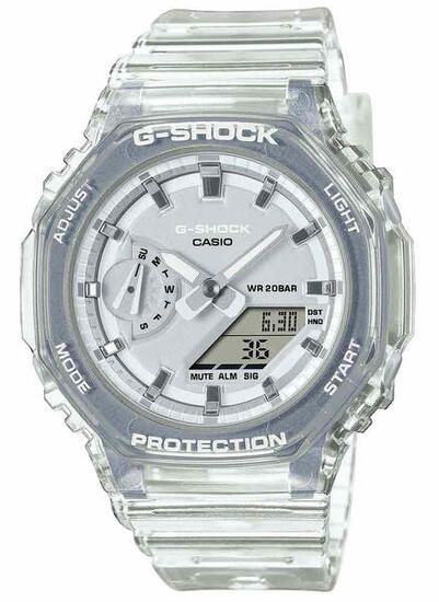 Casio Analoog En Digitaal Horloge Transparant/Zilverkleurig GMA-S2100SK-7AER