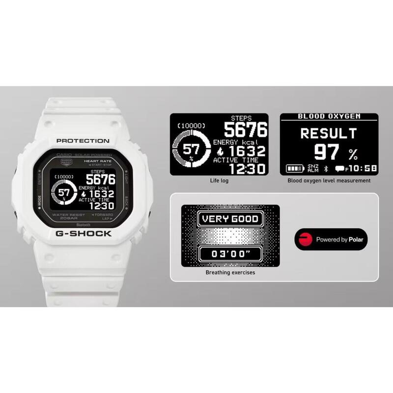 Casio Digitaal  Horloge Wit/Zwart DW-H5600-7ER